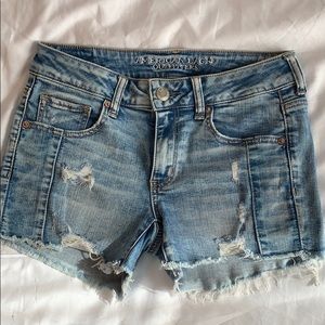 American Eagle denim midi shorts